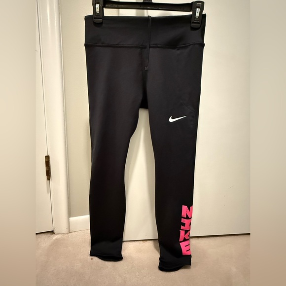 Nike Other - Nike Women's Black Leggings with Pink and White Details